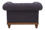 Cabra Chesterfield Graphite Grey Chair