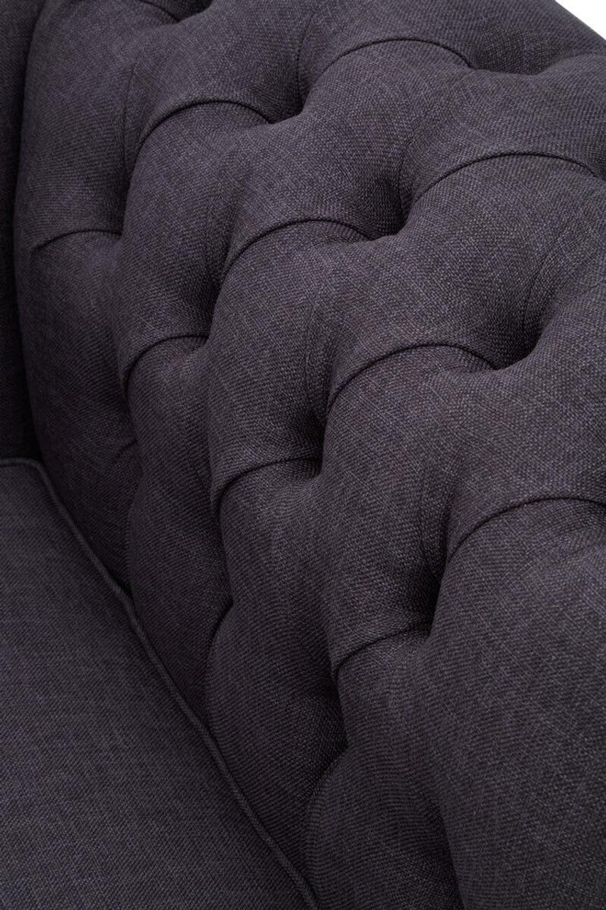 Cabra Chesterfield Graphite Grey Chair