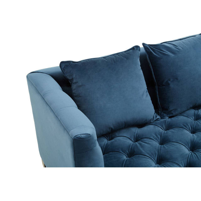 Sefira 3 Seater Navy Fabric Sofa