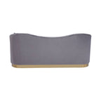 Franza 3 Seater Pleated Grey Velvet Sofa
