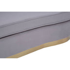 Franza 3 Seater Pleated Grey Velvet Sofa