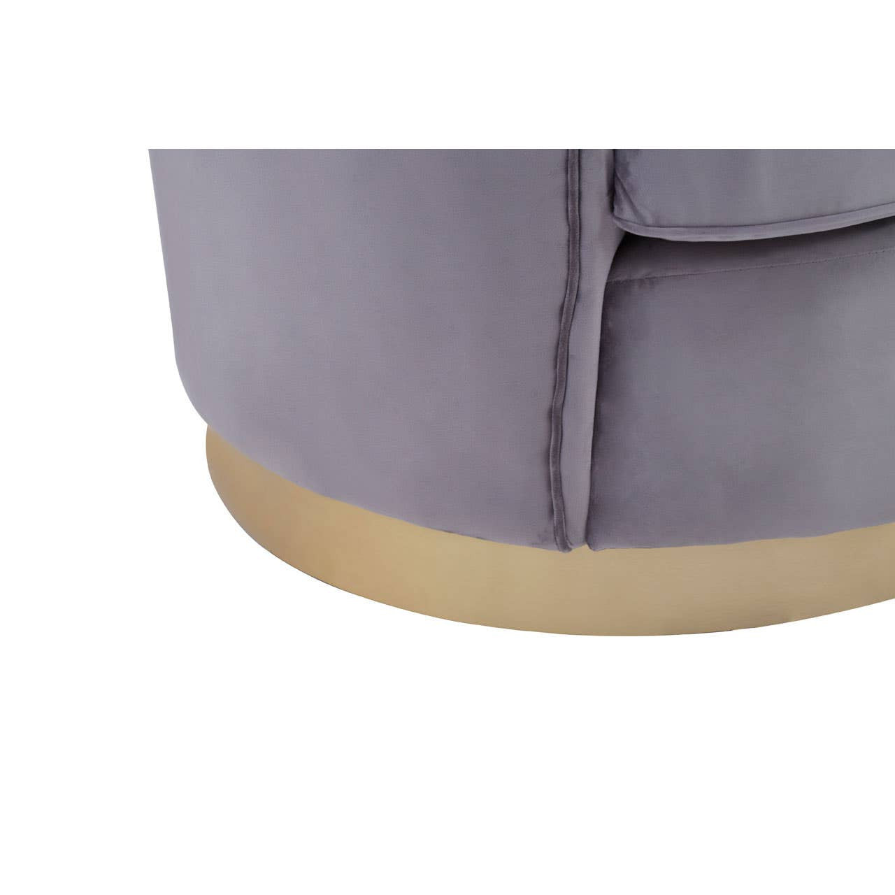 Franza 3 Seater Pleated Grey Velvet Sofa