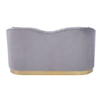 Franza 2 Seater Pleated Grey Velvet Sofa
