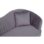 Franza 2 Seater Pleated Grey Velvet Sofa