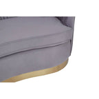 Franza 2 Seater Pleated Grey Velvet Sofa