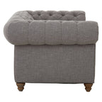 Stella 2 Seater Chesterfield Grey Linen Sofa