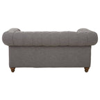 Stella 2 Seater Chesterfield Grey Linen Sofa