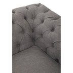 Stella 2 Seater Chesterfield Grey Linen Sofa