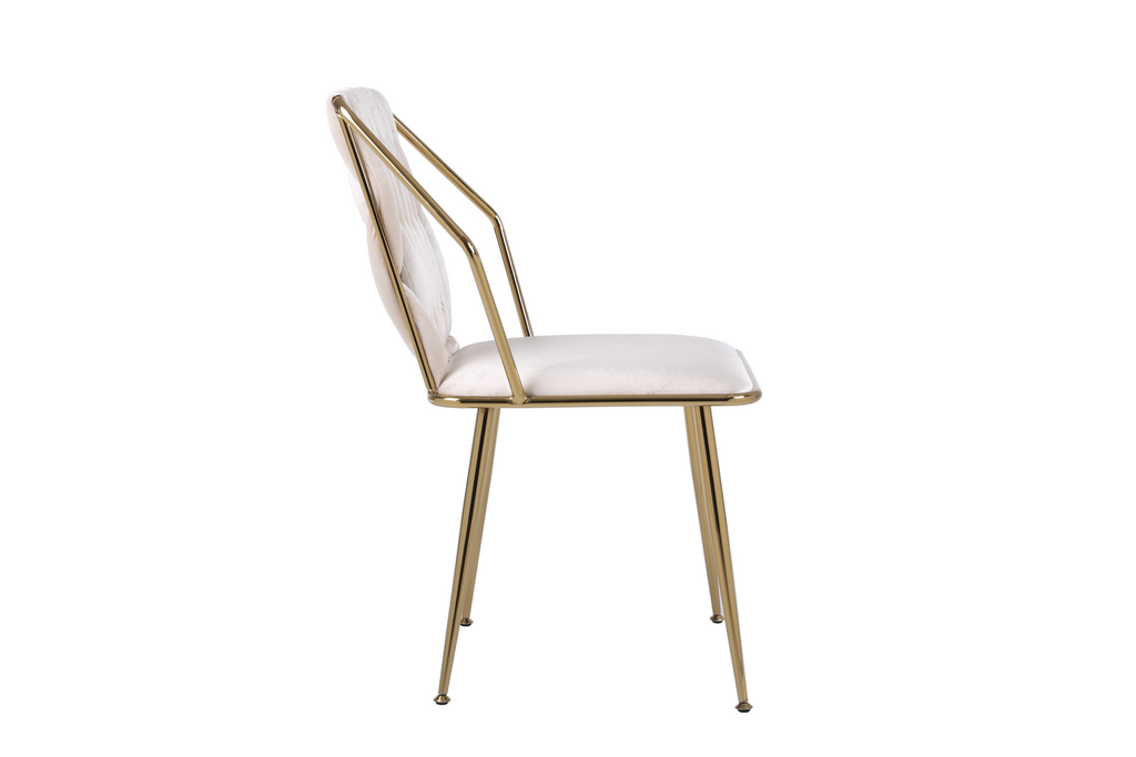 Daisy Cream Gold Dining Chair