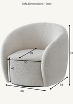 Nolita Boucle Teddy Sofa and Accent Chair (Koala or Latte Colour)