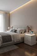 Bianco 3 Drawer Media Bedside