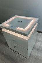 Bianco 3 Drawer Media Bedside