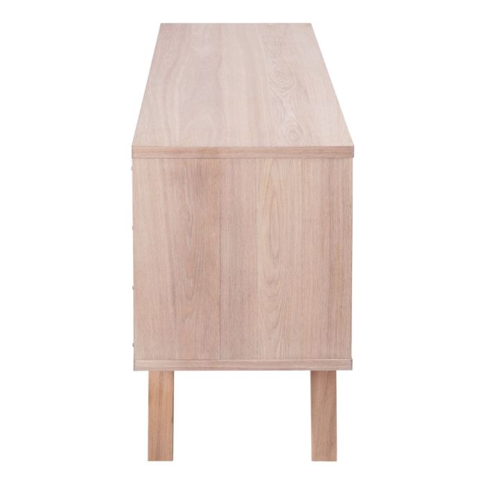 Nivaro Sideboard with 4 Drawers and Sliding Door in White Oak
