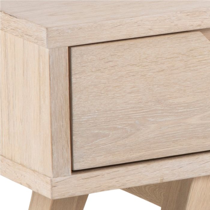 Nivaro TV Unit with 2 Drawers in White Oak