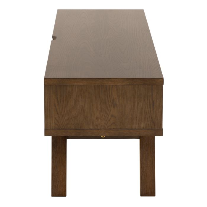 Nivaro TV Unit with 2 Drawers in Smoked Oak