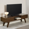 Nivaro TV Unit with 2 Drawers in Smoked Oak