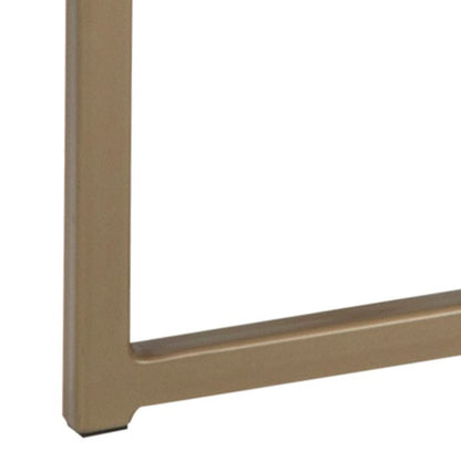 Tessaro Coffee Table with White Marble Top & Brass Legs