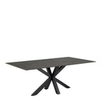 Heaven Dining Table with Ceramic Black Top 200x75.5cm