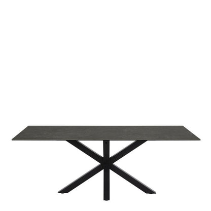 Heaven Dining Table with Ceramic Black Top 200x75.5cm