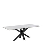 Heaven Dining Table with Ceramic White Top 200x75.5cm