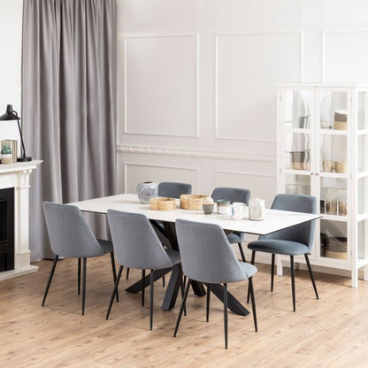 Heaven Dining Table with Ceramic White Top 200x75.5cm