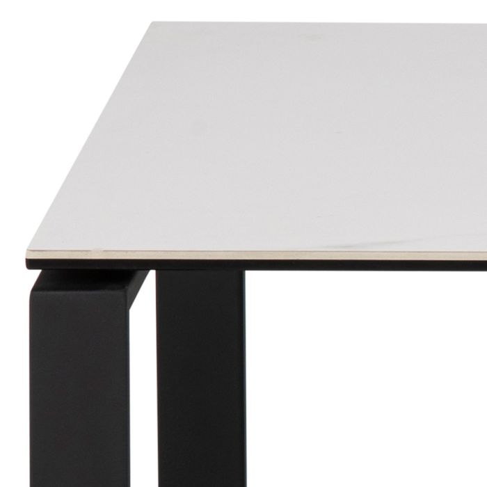 Halden Coffee Table Set with White Ceramic Akranes Top