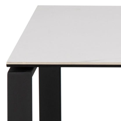 Halden Coffee Table Set with White Ceramic Akranes Top
