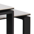 Halden Coffee Table Set with White Ceramic Akranes Top