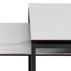 Halden Coffee Table Set with White Ceramic Akranes Top