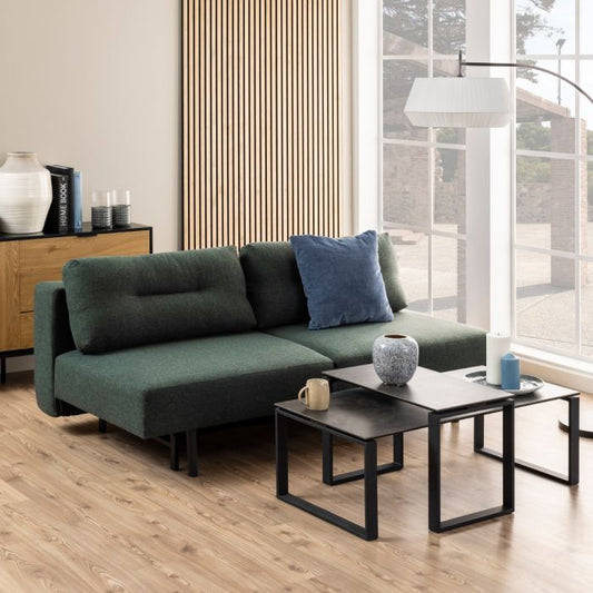 Halden Ceramic Coffee Table Set in Black
