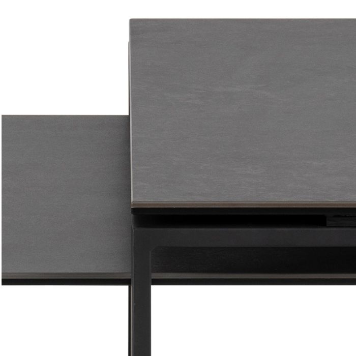 Halden Ceramic Coffee Table Set in Black