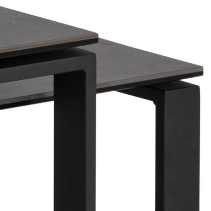 Halden Ceramic Coffee Table Set in Black