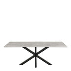 Heaven Dining Table with Ceramic Grey Top 200x75.5cm
