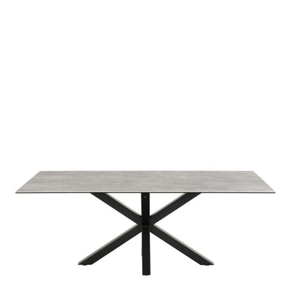 Heaven Dining Table with Ceramic Grey Top 200x75.5cm
