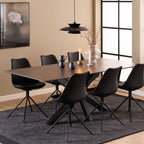 Heaven Dining Table with Ceramic Rusty Brown Top 200x75.5cm