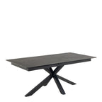 Heaven Extendable Dining Table with Ceramic Black Top 200-240cm