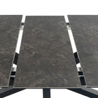 Heaven Extendable Dining Table with Ceramic Black Top 200-240cm