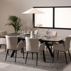 Blackburn Black Ceramic Extending Dining Table