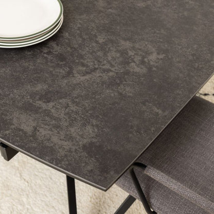 Blackburn Black Ceramic Extending Dining Table