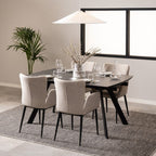 Blackburn Black Ceramic Extending Dining Table