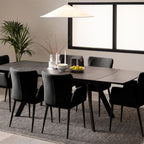 Blackburn Black Ceramic Extending Dining Table