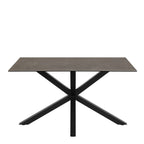 Heaven Dining Table with Ceramic Black Top 135x75.5cm