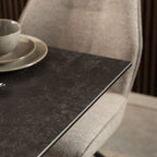 Heaven Dining Table with Ceramic Black Top 135x75.5cm
