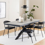 Heaven Extendable Dining Table with Ceramic Grey Top 200-240cm
