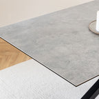 Heaven Extendable Dining Table with Ceramic Grey Top 200-240cm
