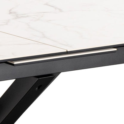 Heaven Extendable Dining Table with Ceramic White Top 200-240cm
