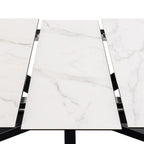 Heaven Extendable Dining Table with Ceramic White Top 200-240cm