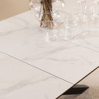 Heaven Extendable Dining Table with Ceramic White Top 200-240cm