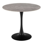 Malta Ceramic Round Dining Table Grey/Black 90x75 cm