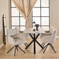 Heaven Dining Table with Ceramic Grey Top 135x75.5cm